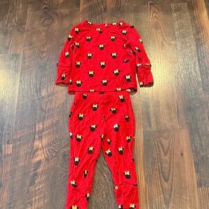 Red Kids Pajamas Disney/POSH PEANUT with Cartoon Print 6-12 months